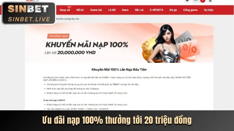 Bước 2: Nạp tiền vào tài khoản vswin